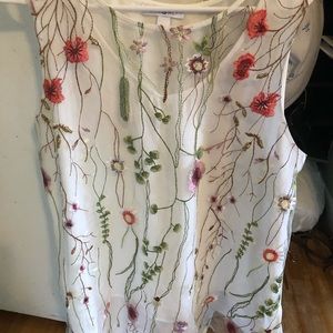 Layered sleeveless blouse